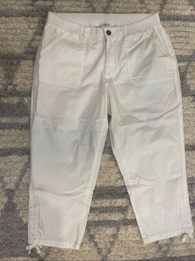 Style & Co. White Women's Cropped Cargo Pants